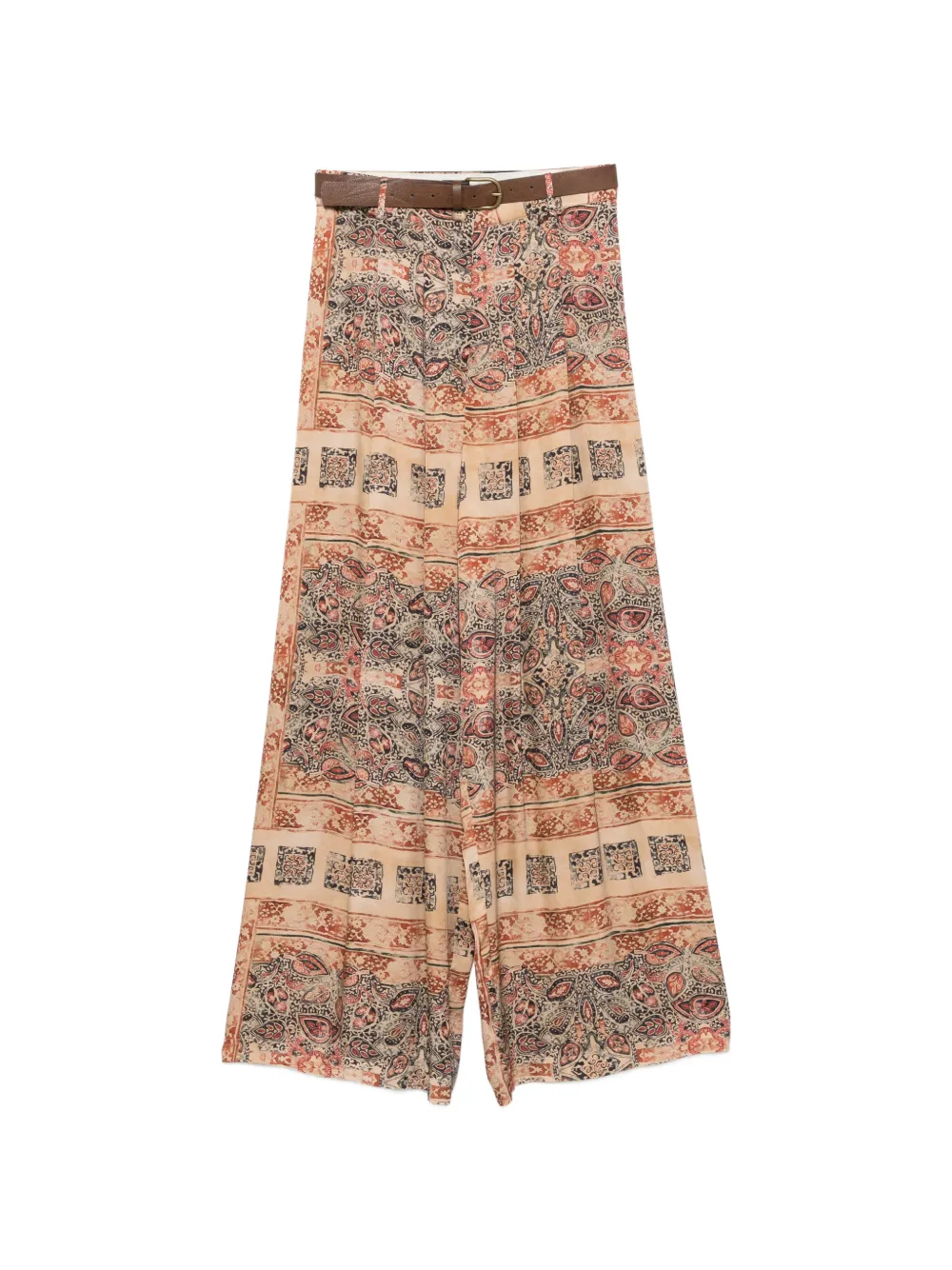 VICOLO paisley-pattern palazzo pants - Toni neutri