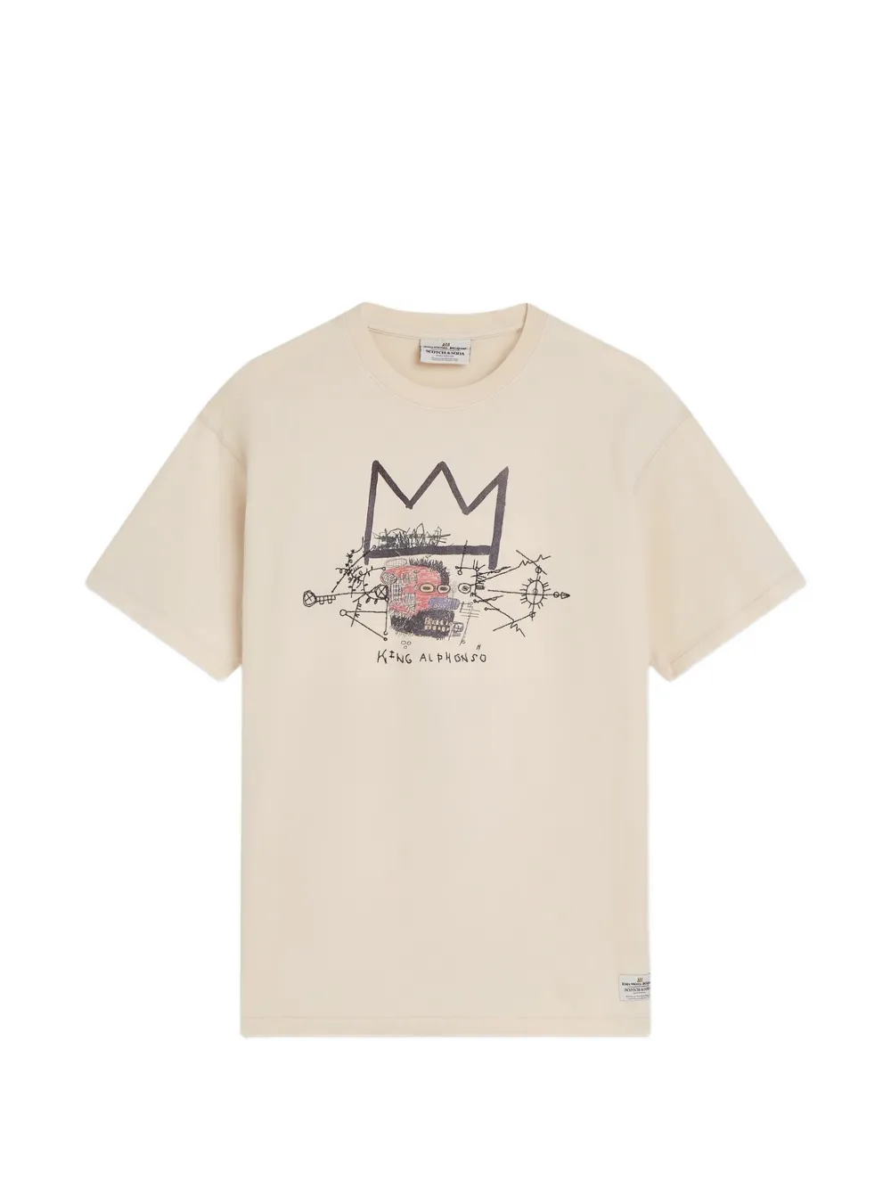 Scotch & Soda x Basquiat graphic T-shirt - Toni neutri