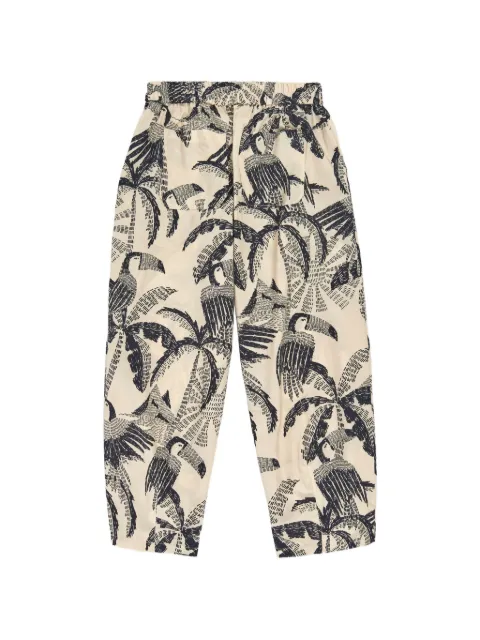 PSOPHIA botanical-print trousers