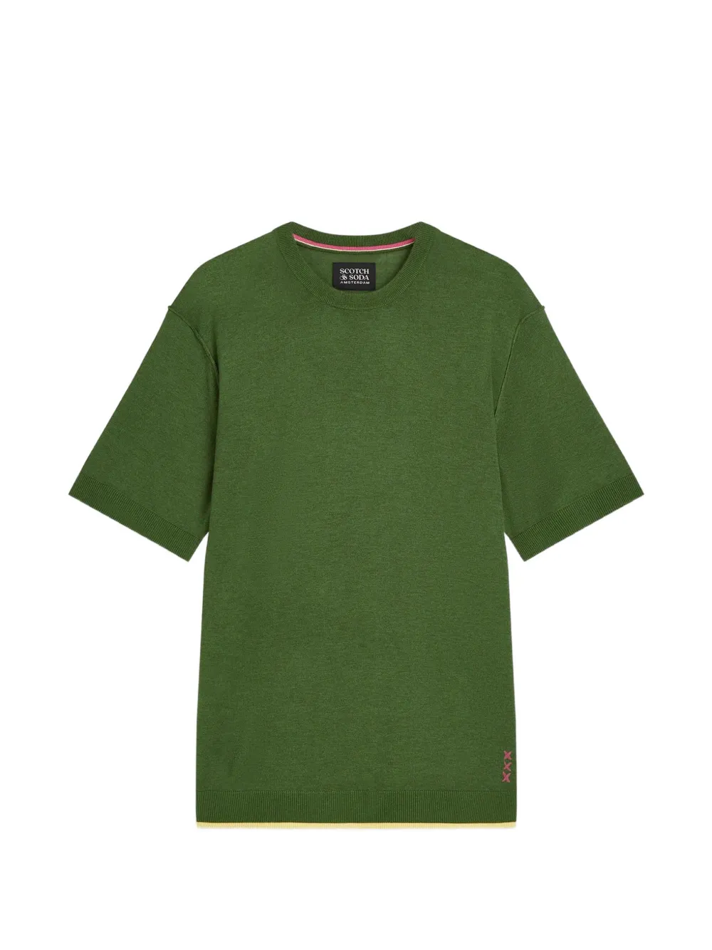 Scotch & Soda knitted short-sleeve T-shirt - Verde