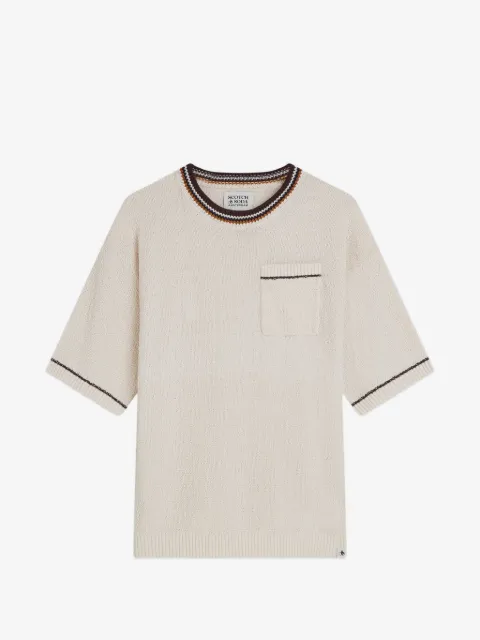 Scotch & Soda camiseta de punto de algodón