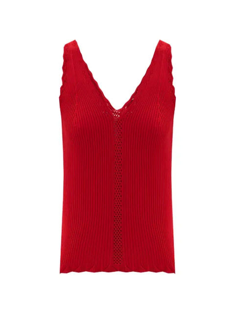 TWINSET top de canalé de punto flojo