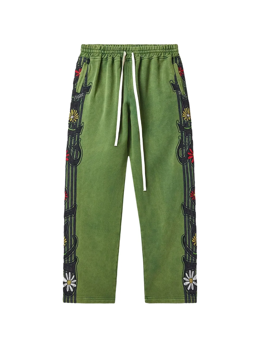 Vale Garden Floral Track Pants In Green