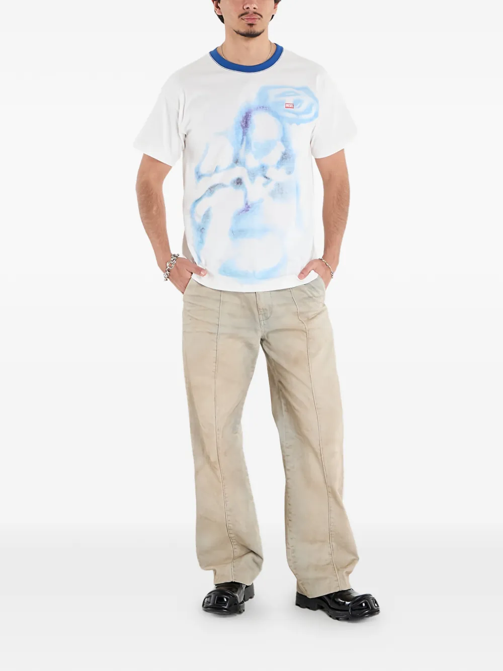 Diesel T-Norm T-shirt met grafische print Wit
