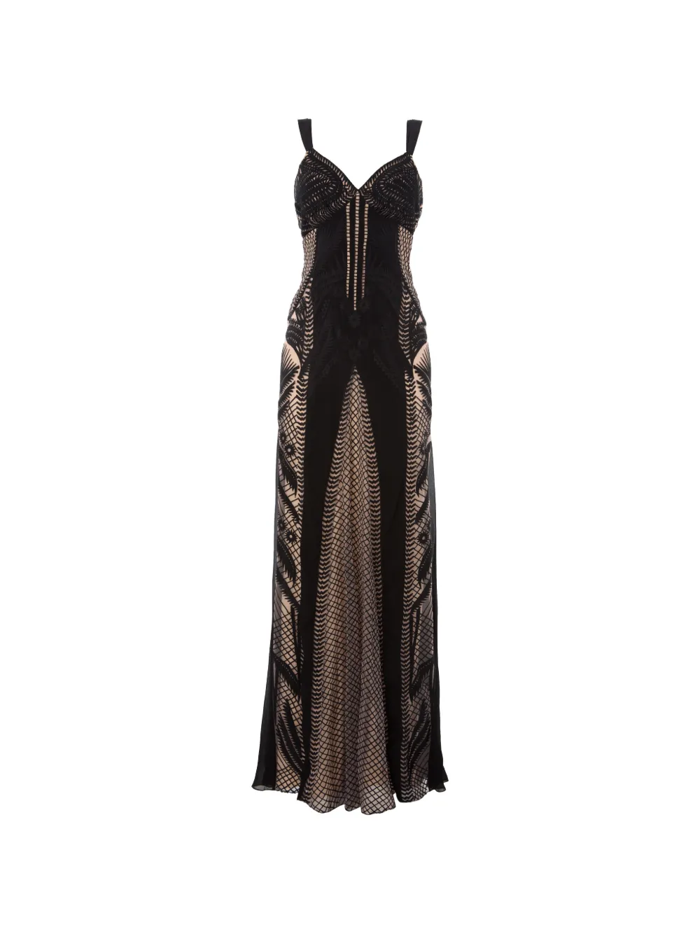 Temperley London Giselle embroidered maxi dress - Nero