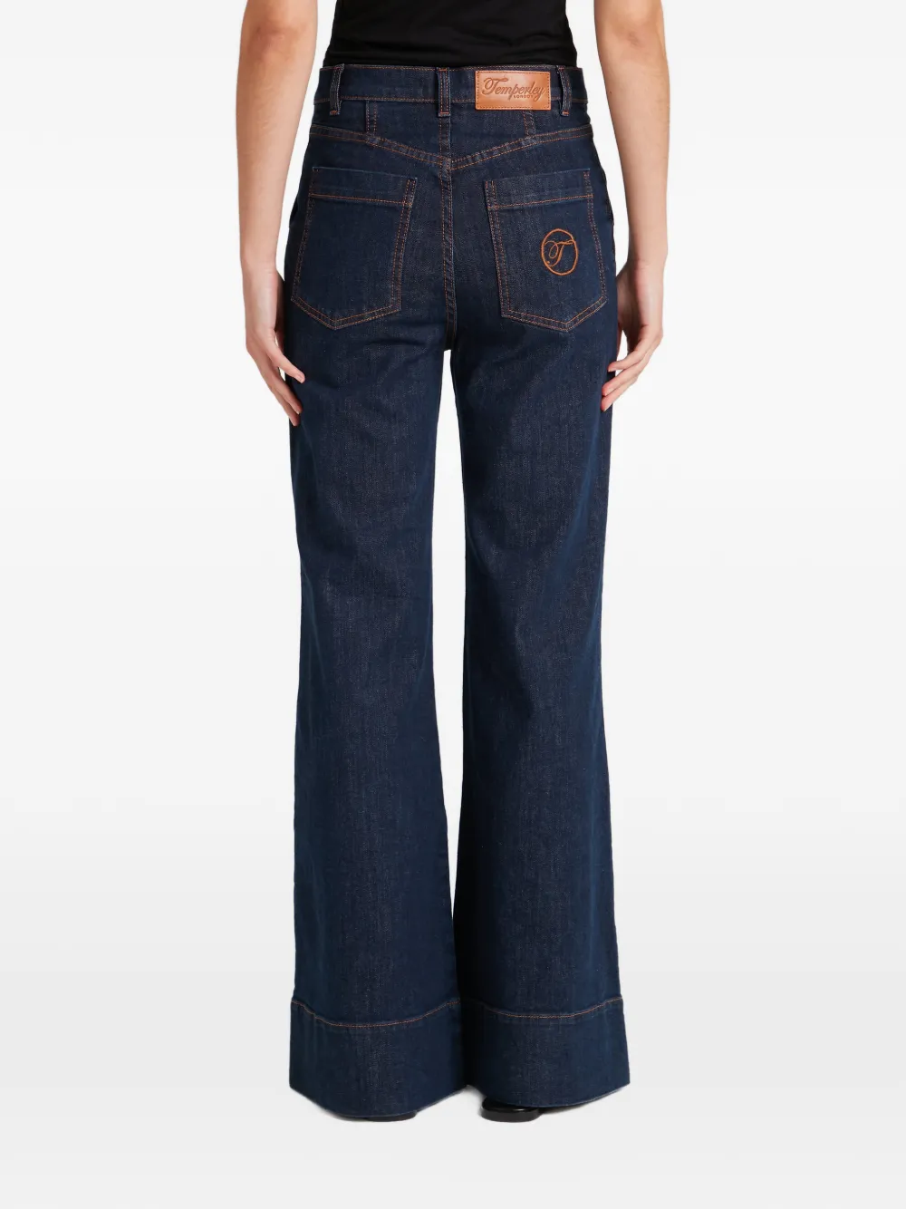 Temperley London Raquel broek met wijde pijpen Blauw
