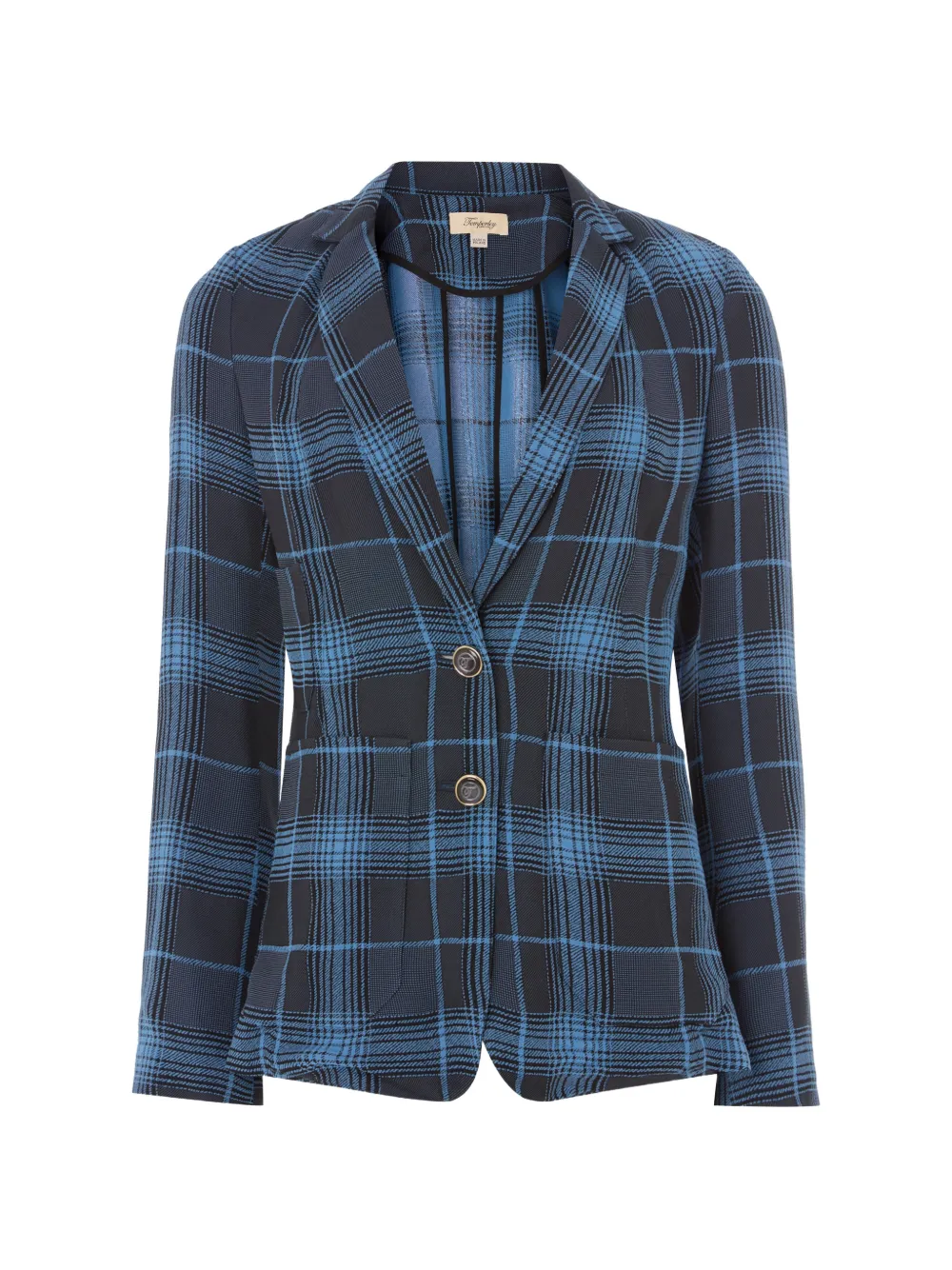 Temperley London Giacca tartan - Blu