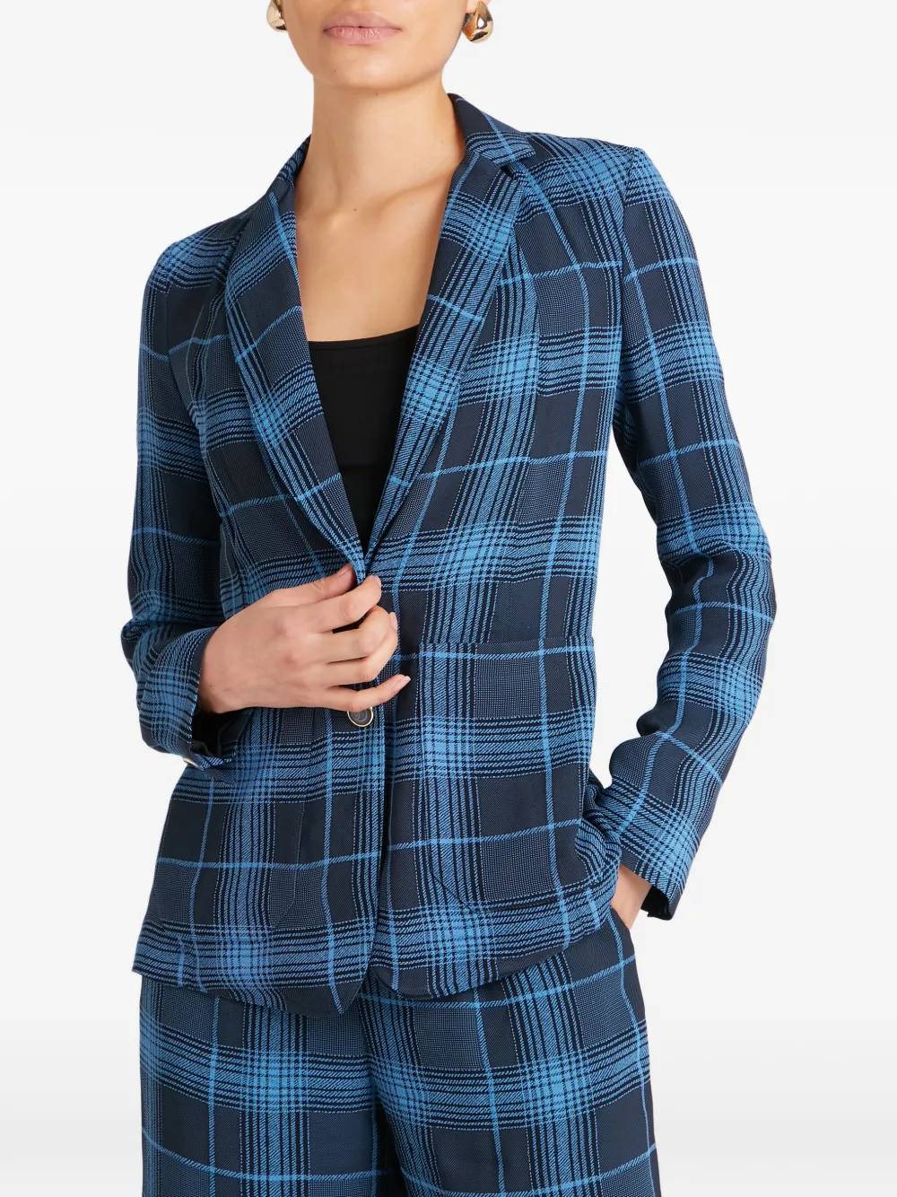 Plaid Button Plath Jacket