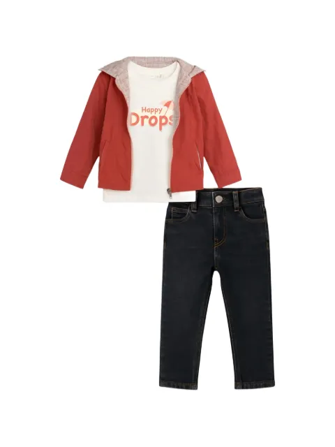mininio set de pantalones con logo estampado (set de tres)