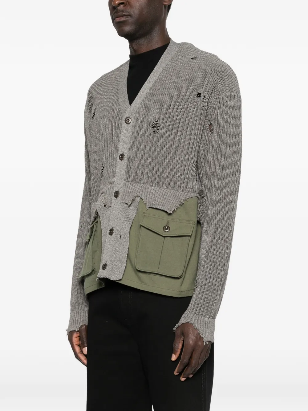Distressed Pocket Cardigan