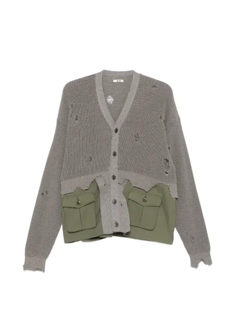 KHOKI distressed pocket cardigan