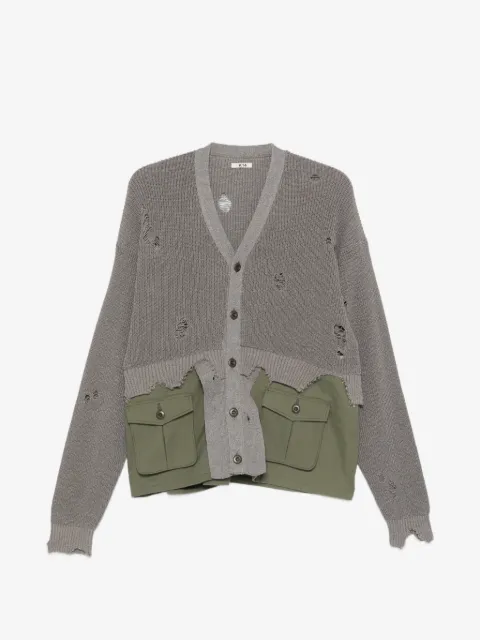 KHOKI distressed pocket cardigan