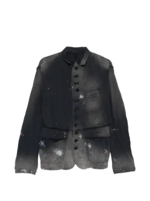 Edward Cuming Frayed Jacket | Blue | FARFETCH JO