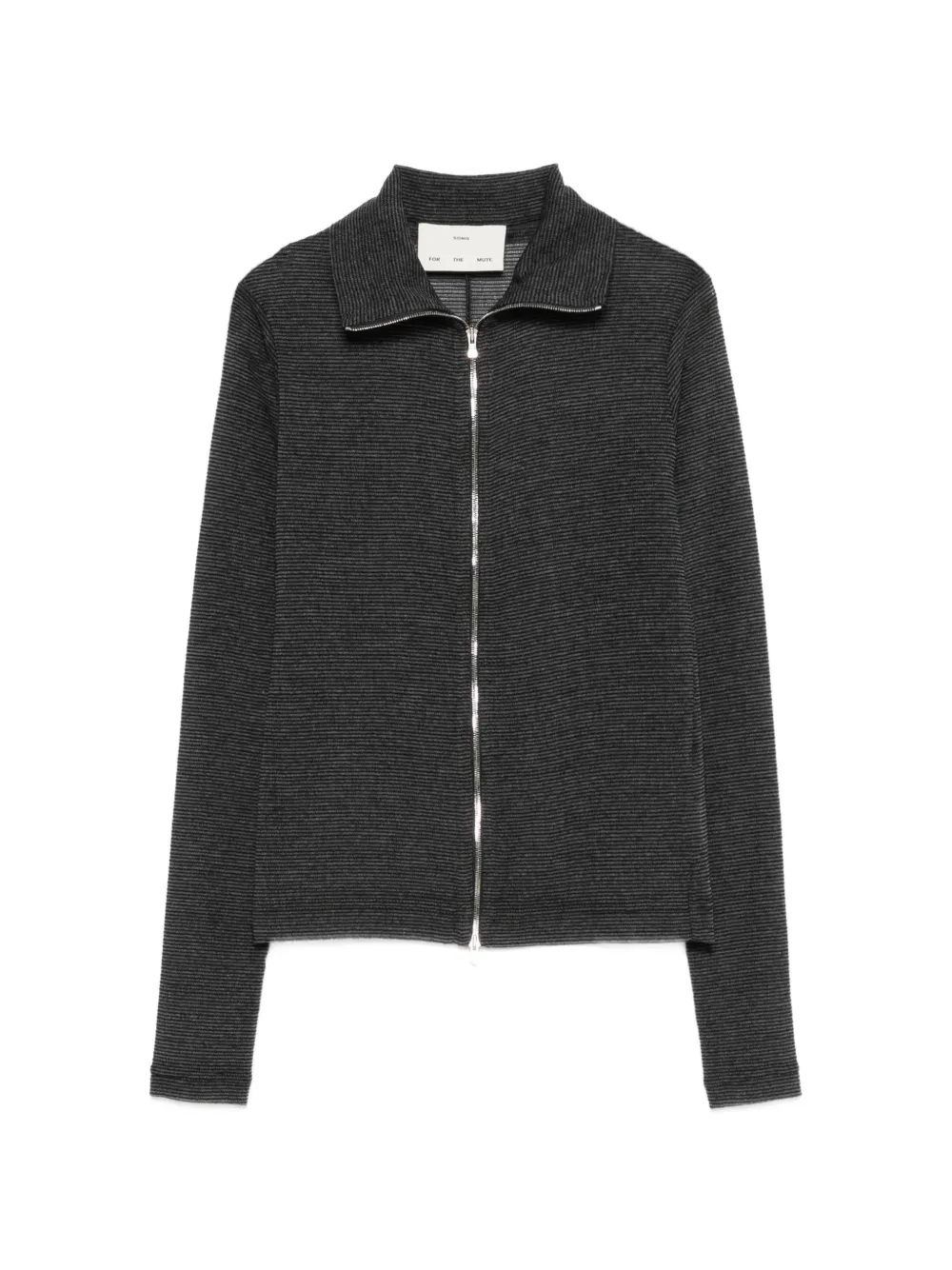 Song For The Mute zip knitted sweater - Grigio
