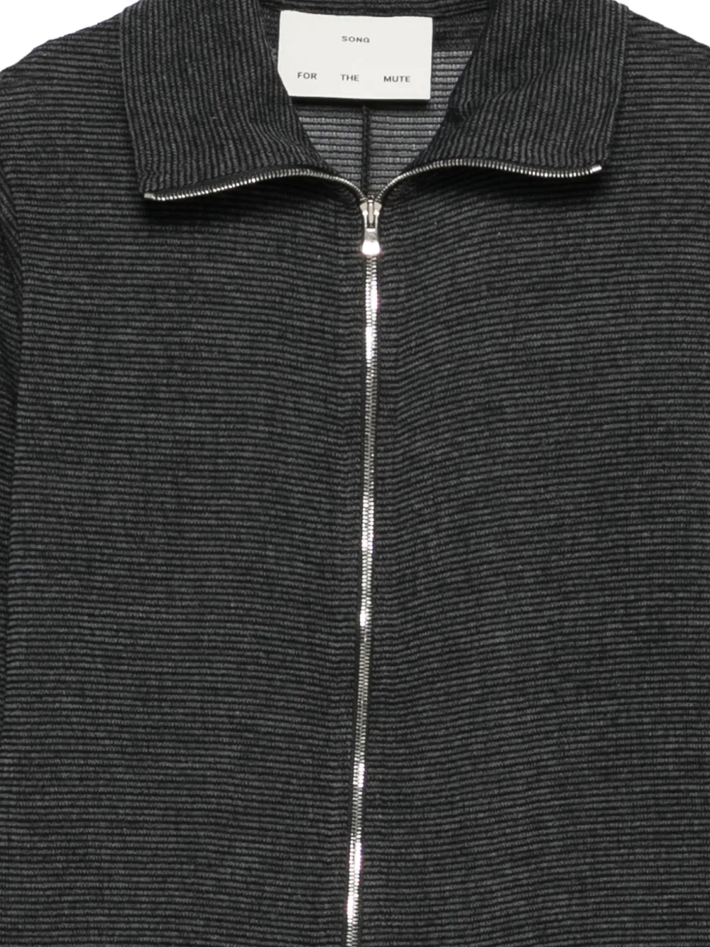  Song For The Mute Zip Knitted Sweater - Grey 