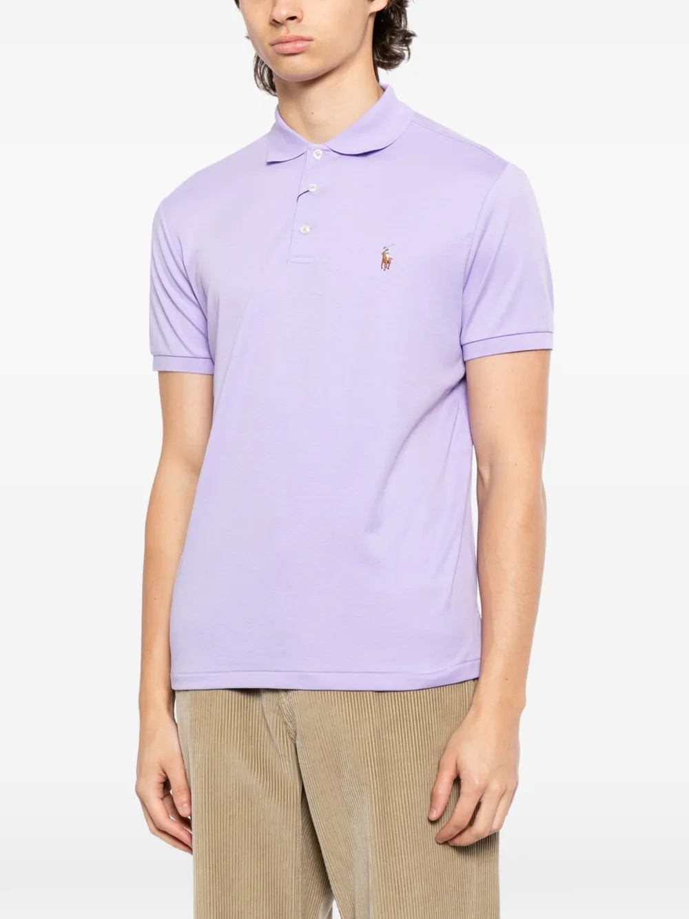 Polo Ralph Lauren Poloshirt met geborduurd logo Paars