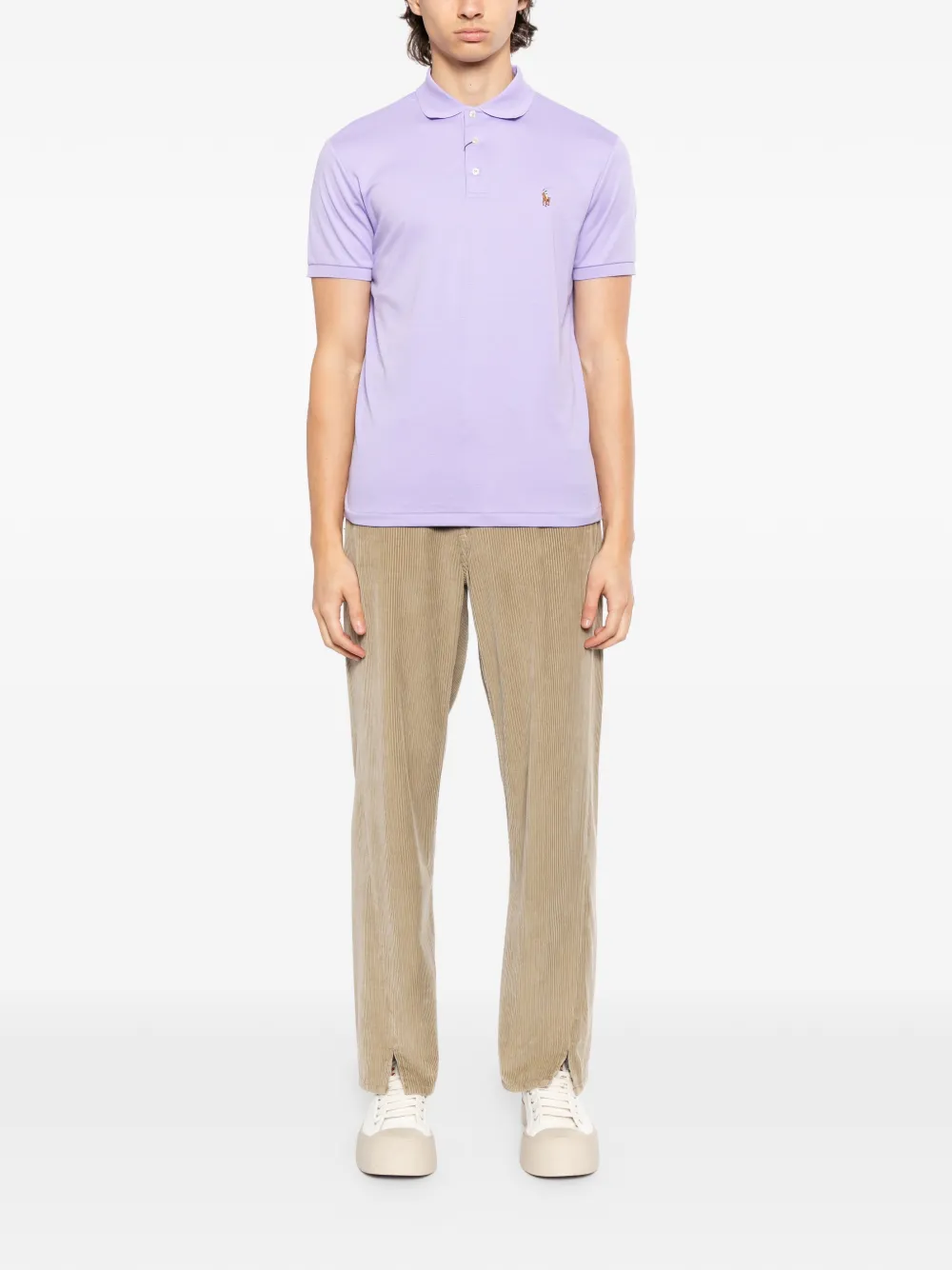 Polo Ralph Lauren Poloshirt met geborduurd logo Paars