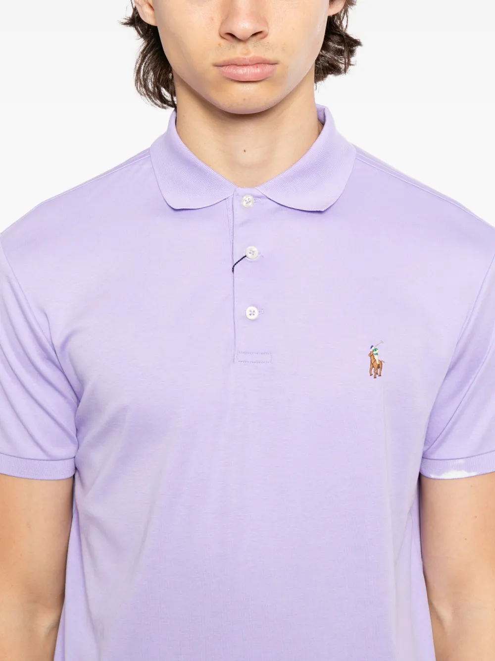 Polo Ralph Lauren Poloshirt met geborduurd logo Paars