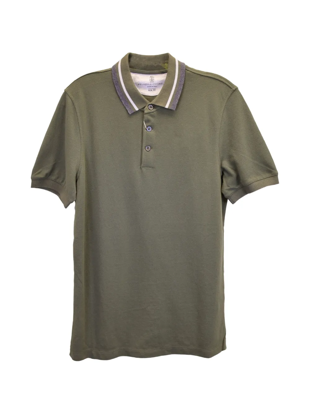 Brunello Cucinelli Vintage short-sleeves polo shirt - Verde