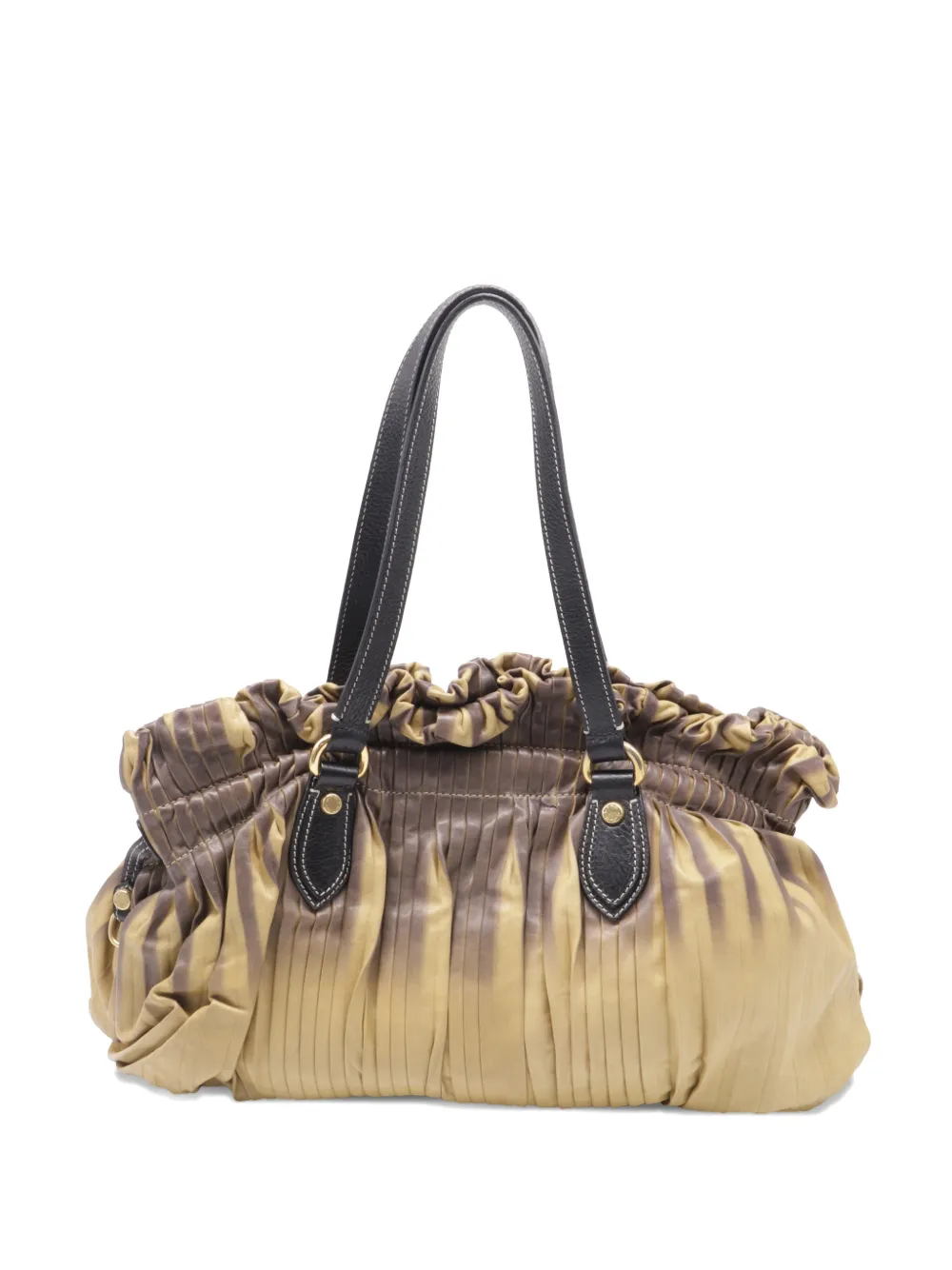 Etro Vintage Borsa a spalla Pleated Ombre in pelle - Toni neutri