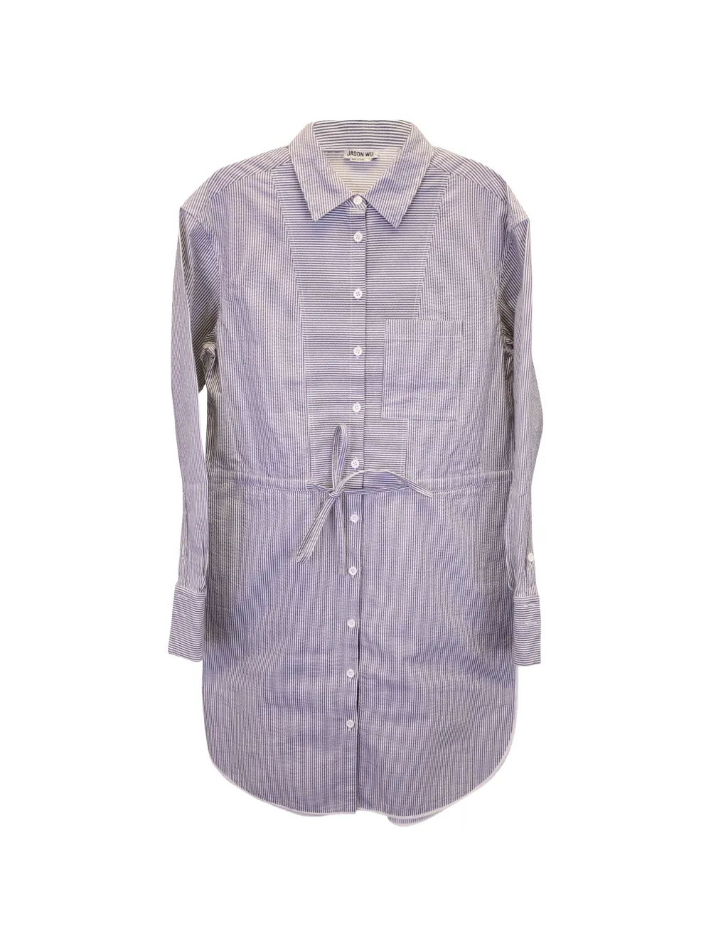 Jason Wu striped-pattern cotton shirt dress - Grigio