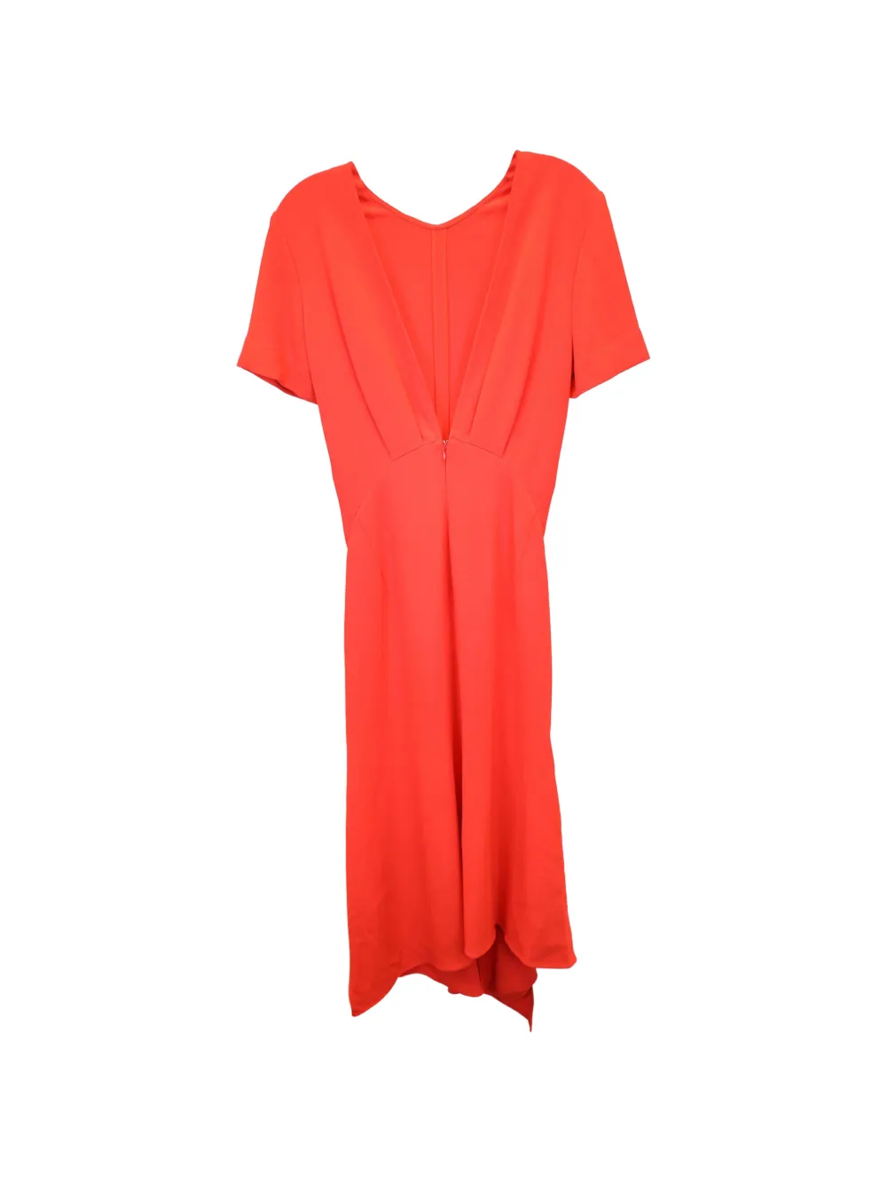 Asymmetric open-back midi dress