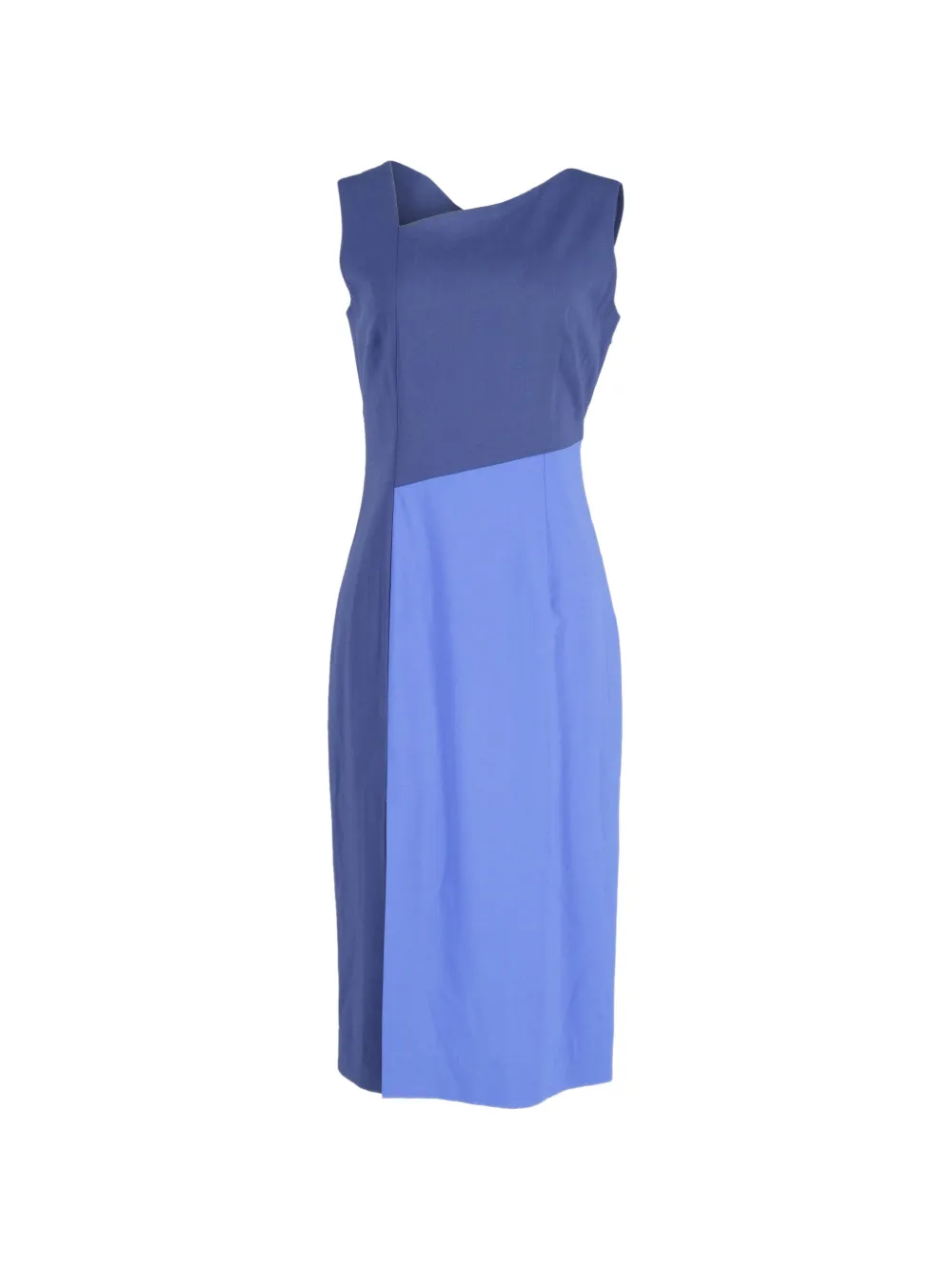 Diane Von Furstenberg Vintage colourblock sheath midi dress - Blu