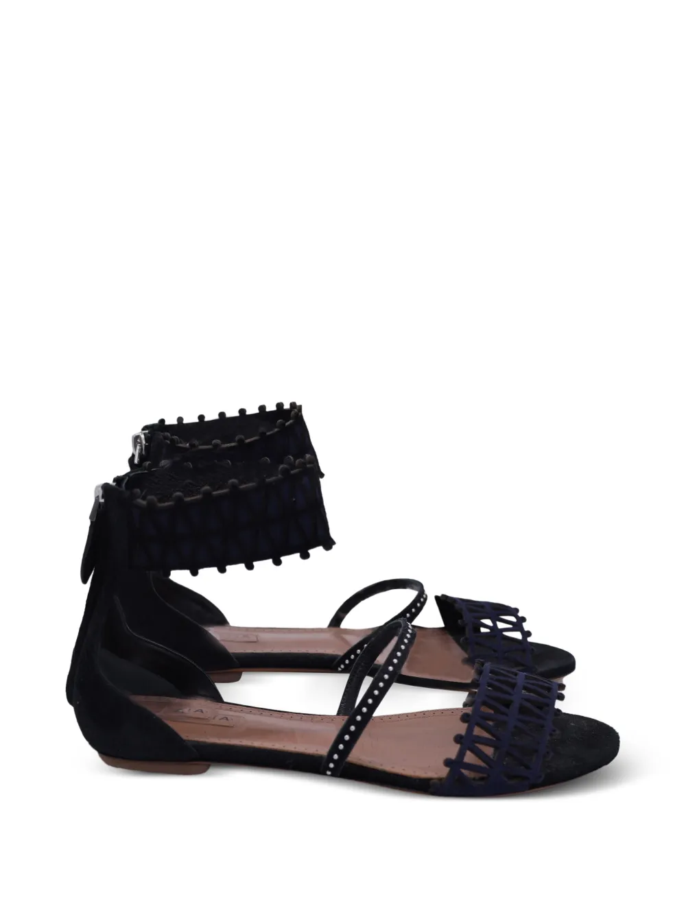Alaïa Pre-Owned studded laser-cut sandals - Schwarz