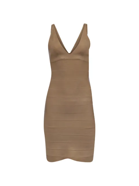 Hervé Léger V-neck mini dress
