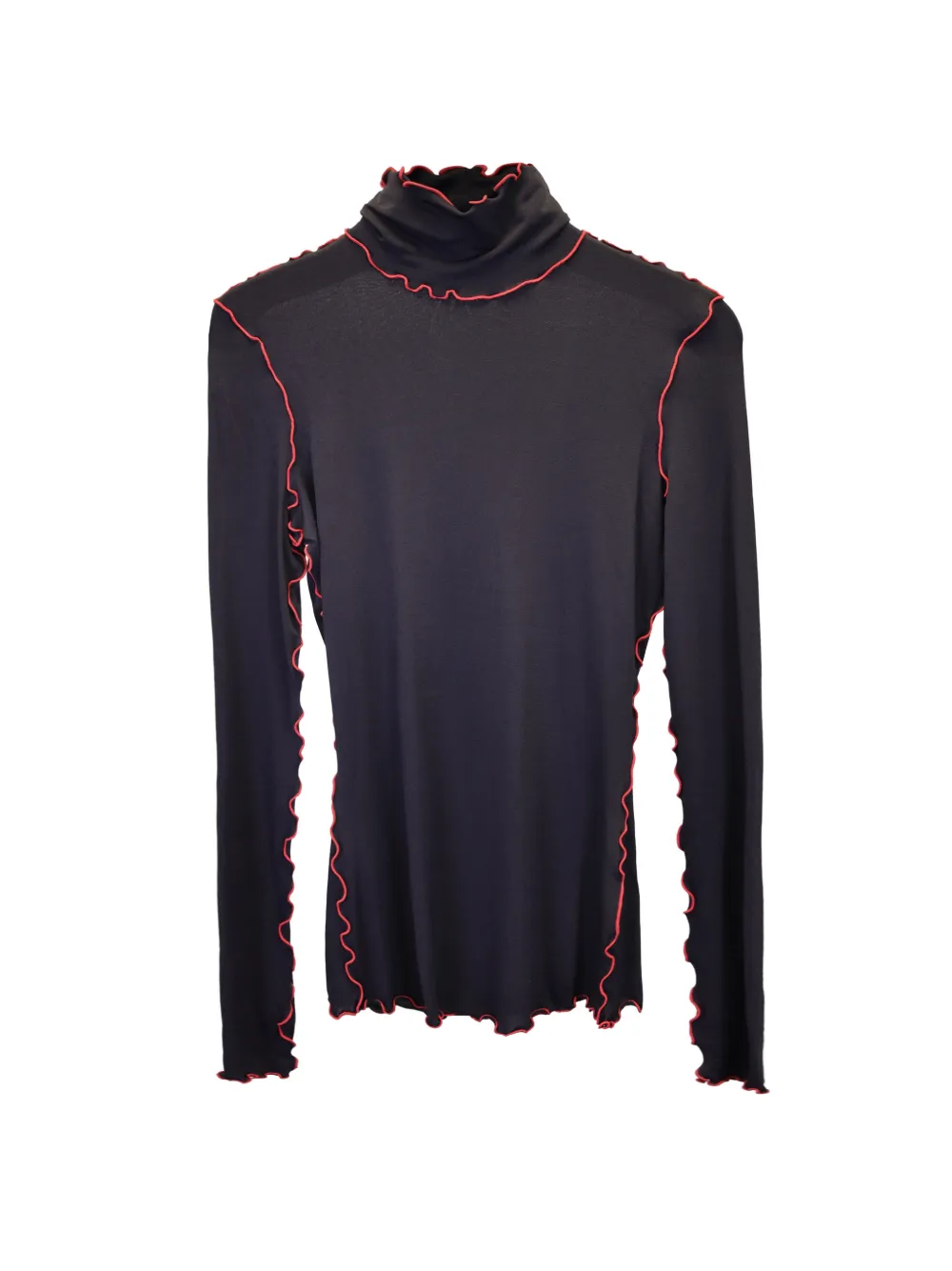 Proenza Schouler ruffle-trim turtleneck top - Nero