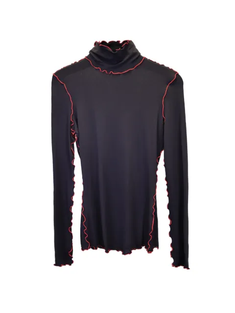 Proenza Schouler top con cuello de tortuga y volantes