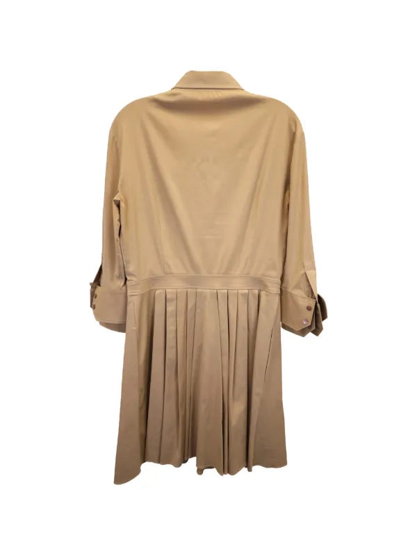 michael kors pleated shirt dress Michael Kors Vintage Pleated Shirt Dress | Neutrals