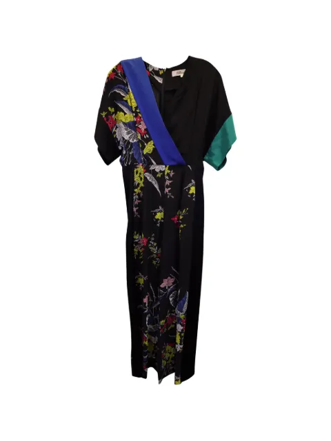 Diane Von Furstenberg Vintage jumpsuit manga corta con estampado floral
