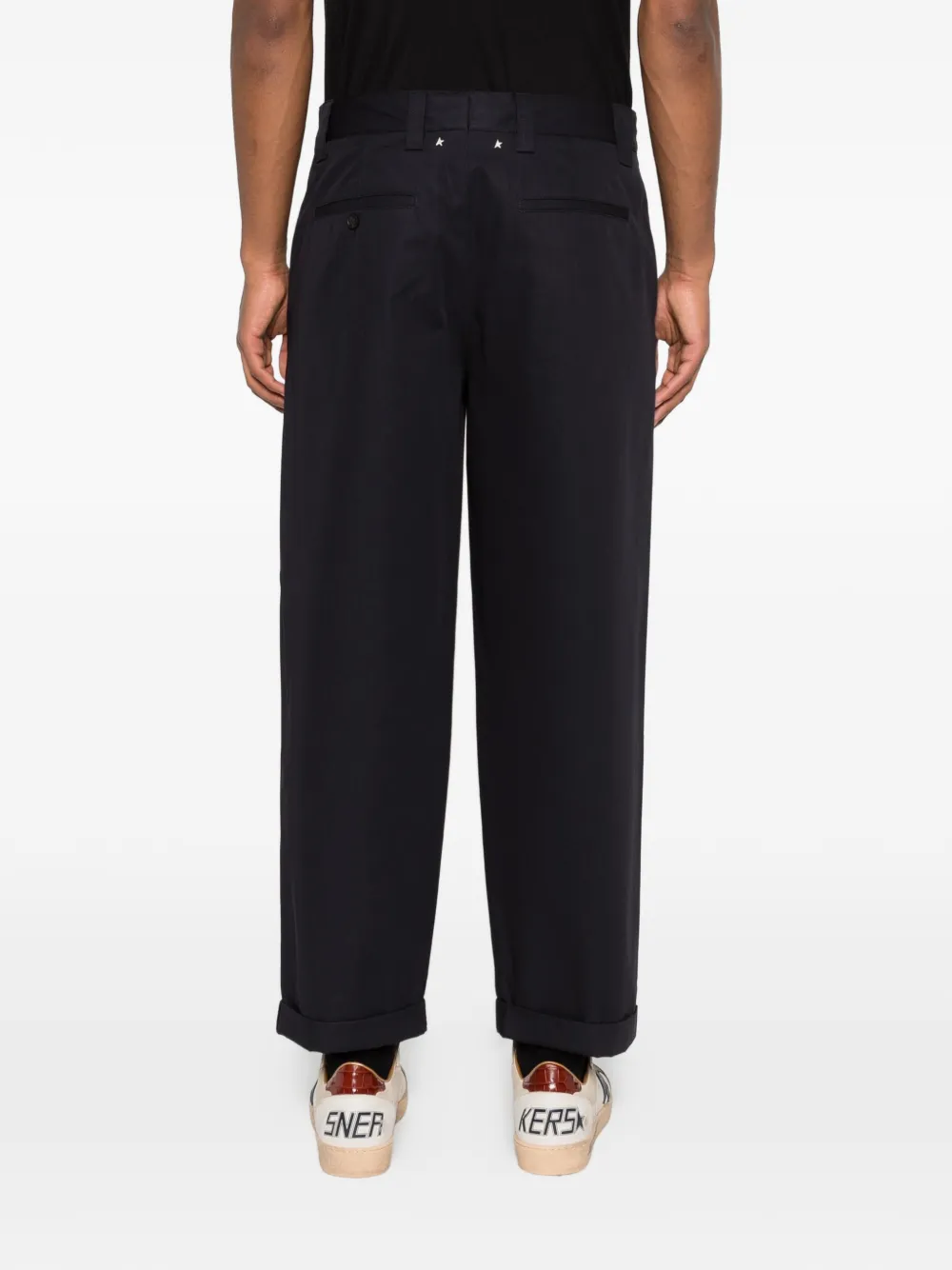 Golden Goose Broek met sterdetail Blauw