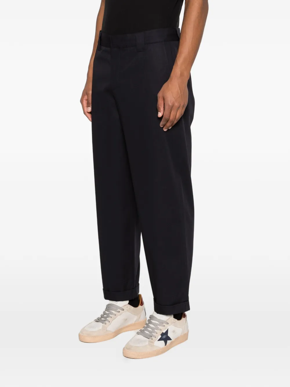 Golden Goose Broek met sterdetail Blauw