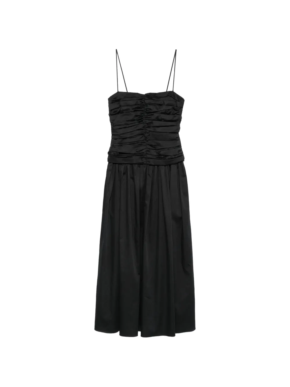 TOVE Amina ruched midi dress - Nero