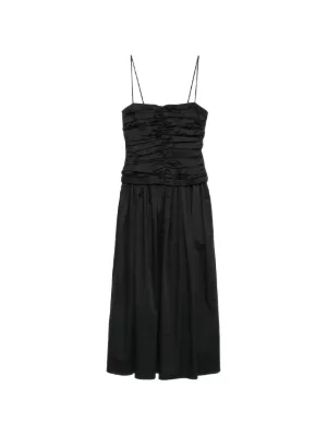 st agni semi sheer floral dress St. Agni Semi Sheer Floral Dress in Black