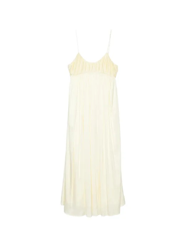Tove Katrine Pleated Midi Dress in Yellow