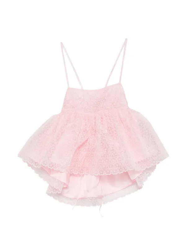 Cecilie Bahnsen Selena Top | Pink | FARFETCH IL