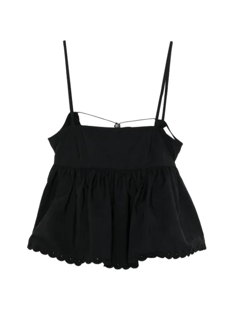 Cecilie Bahnsen Selena embroidered taffeta top