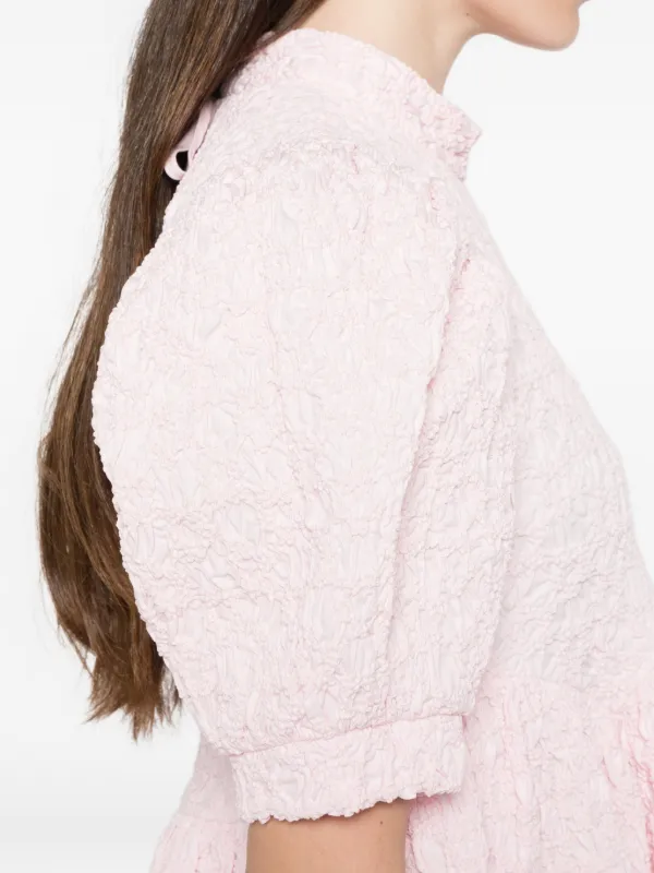 Cecilie Bahnsen Cbdumas パフスリーブ ミニドレス | ピンク | FARFETCH JP