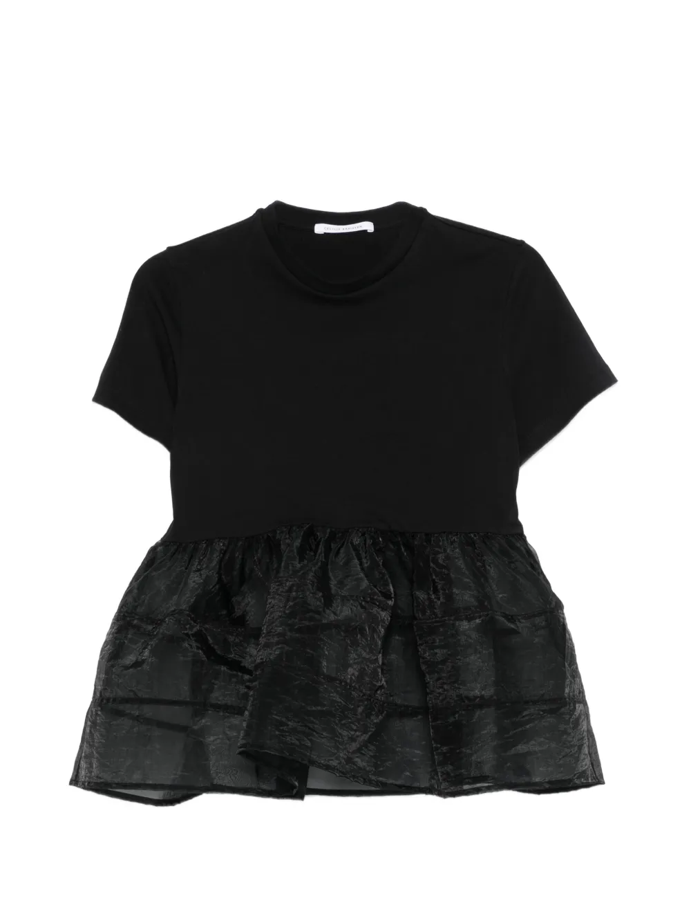 Cecilie Bahnsen David ruffled peplum T-shirt - Nero