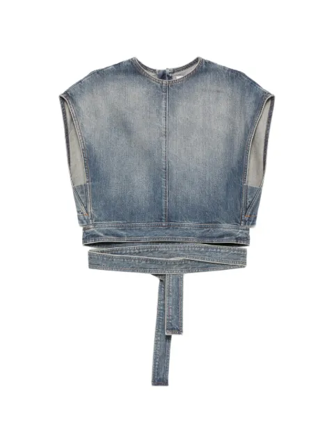 Alaïa denim crop top