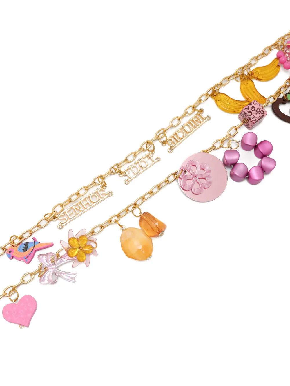  Amir Slama Embellished Chain Belt - Gold 