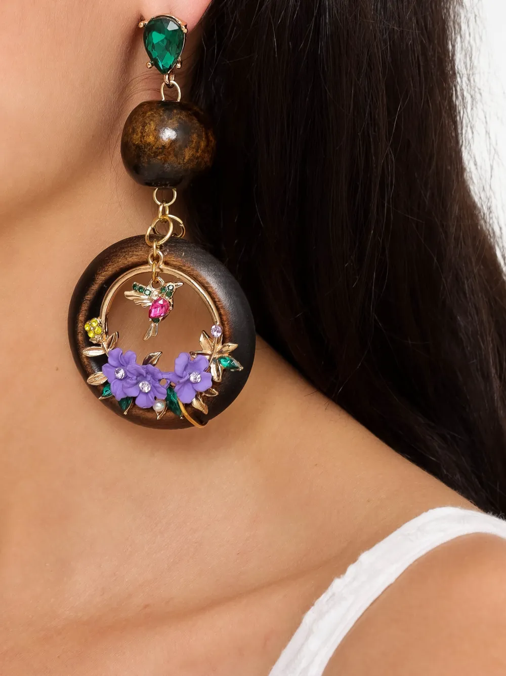  Amir Slama Floral-embellishment Drop Earrings - Gold 