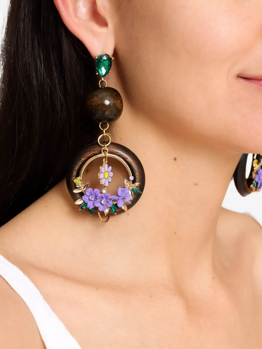  Amir Slama Floral-embellishment Drop Earrings - Gold 