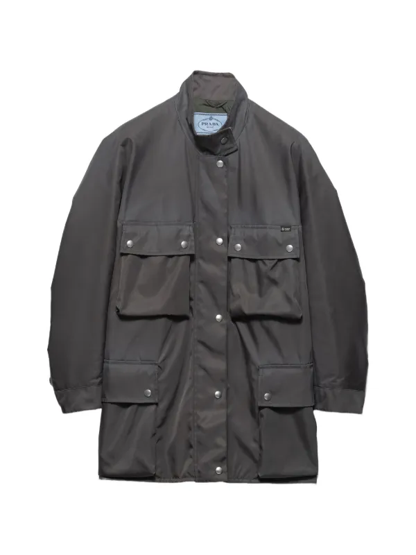 【汚れ&ベタつきあり】PRADA コート ダークグレー S Prada Waterproof Jacket | Grey | FARFETCH