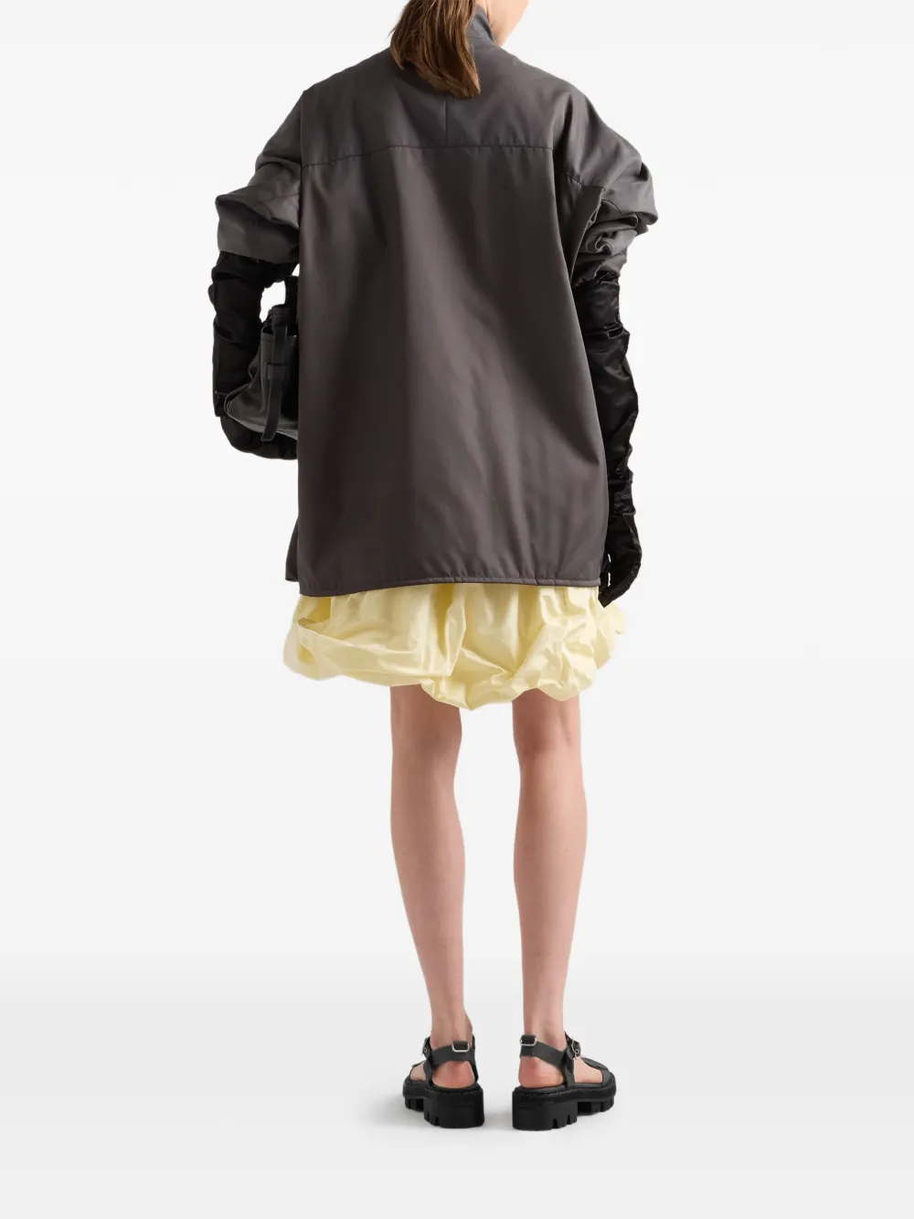  Prada Taffeta Mini Skirt - Neutrals 