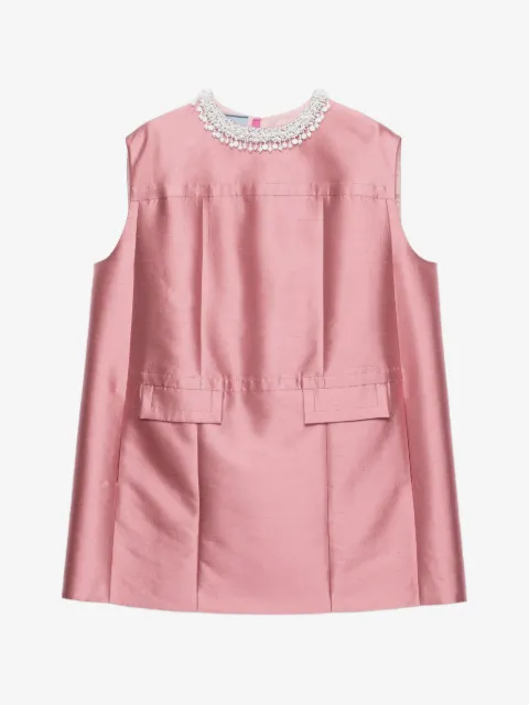 Prada embroidered mini dress
