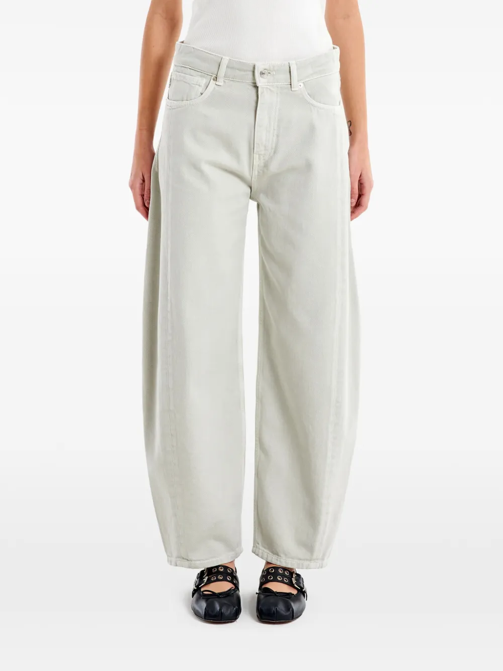 VICOLO Chiara curved-leg jeans - Verde